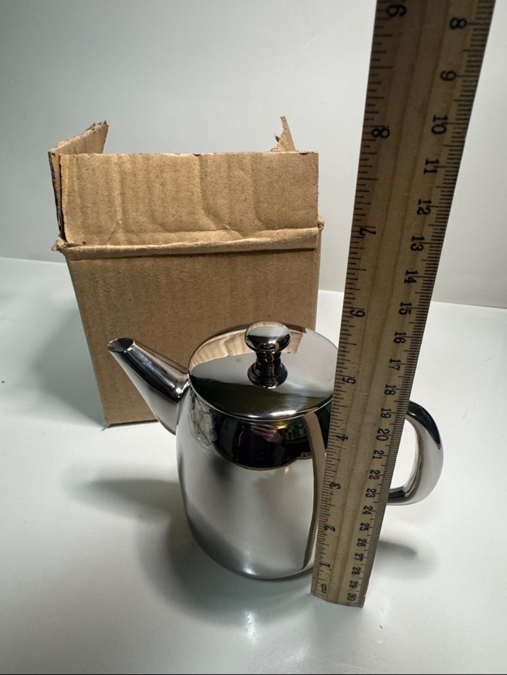 NEW Stainless Steel Coffee/Teapot with Lid 18/10 Pakistan spout filter quality - Picture 2 of 6